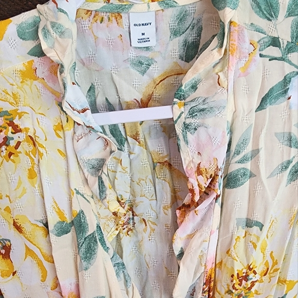 Floral Wrap Dress with Puff Sleeves - Picture 2 of 4